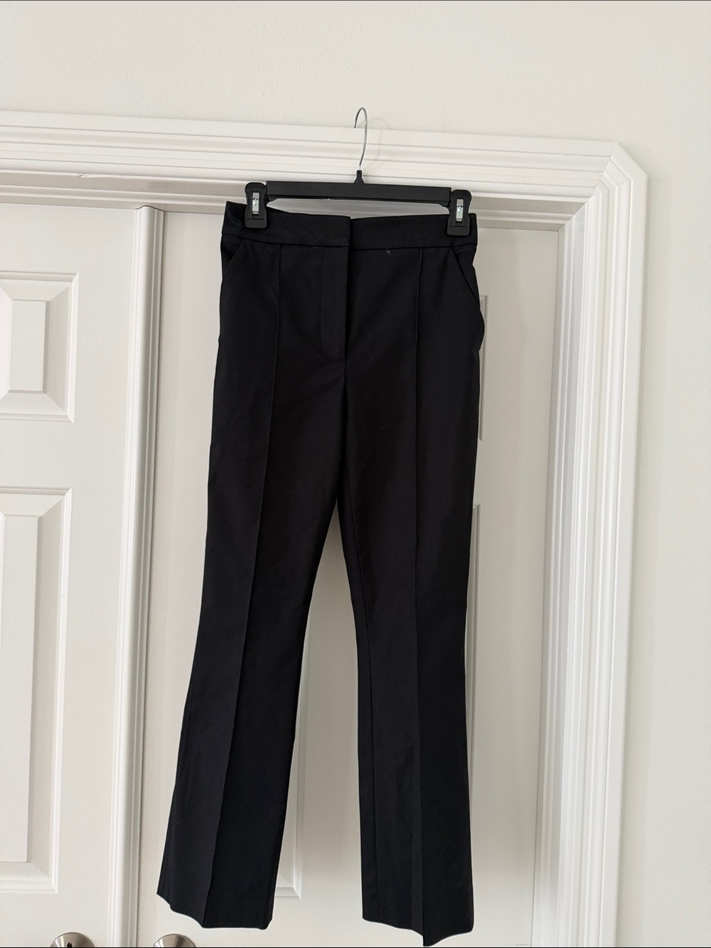 Veronica Beard Black Straight-Leg Dress Trousers